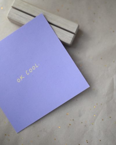 Postkarte “ok cool”
